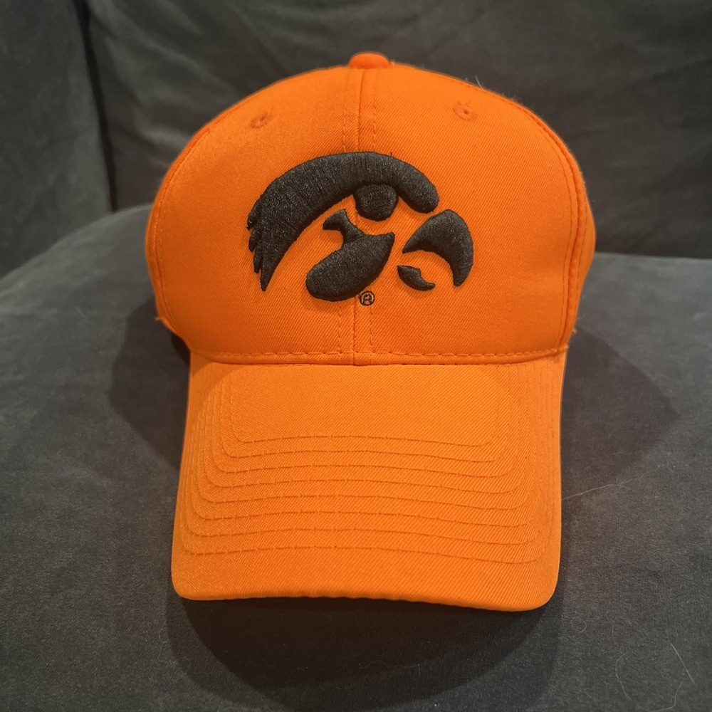 Iowa Hawkeyes Signatures Brand Blaze Orange Baseball Hat -EUC!